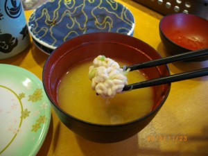 タチ(白子)の味噌汁　プリプリ「函太郎 宇賀浦本店」
