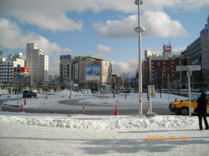 冬の函館駅前 2012/12/23