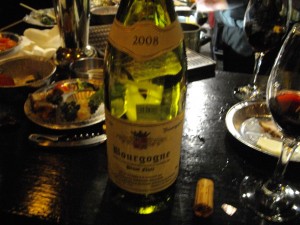 第２回のワイン会（2012.02.29）で出てきた「ブルゴーニュ 2008 」