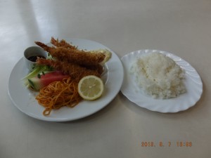 海老フライ定食（東京藝術大学 キャッスル食堂）