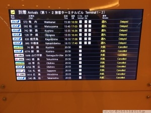 大雪の羽田空港2014.02.08（土） 21:30頃　到着便もすべてCancelled 第２ターミナル